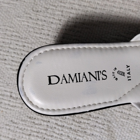 Damiani's White Sandals Women's size 6M Made in Italy - Picture 6 of 11